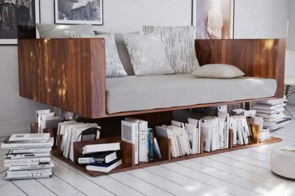 móveis-multifuncionais-sofá-com-livros